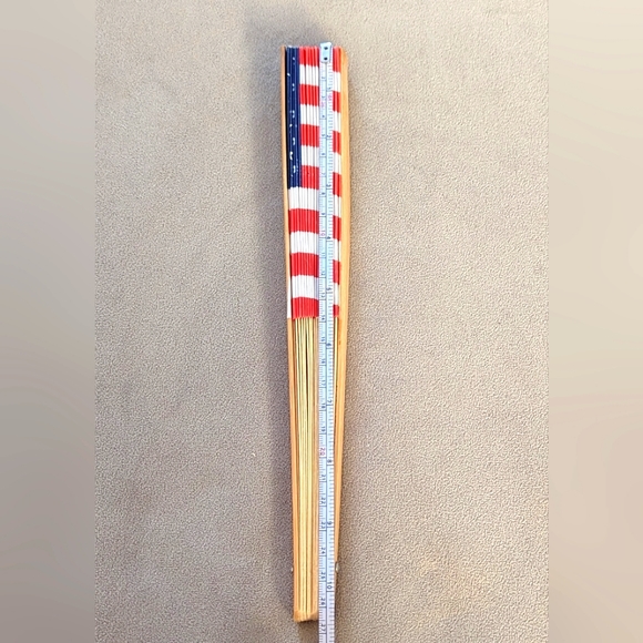 1960 American Flag Hand Fan Celebrating The Addition Of Hawaii's 50th Star - Picture 5 of 5